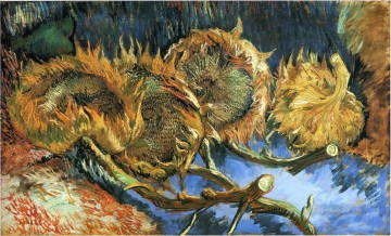 Naturaleza muerta con cuatro girasoles Vincent van Gogh Pinturas al óleo